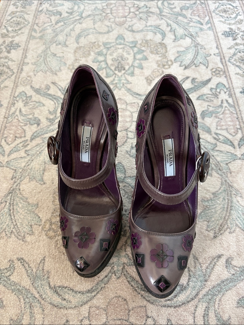 Prada Mary Jane Platform leather shoes